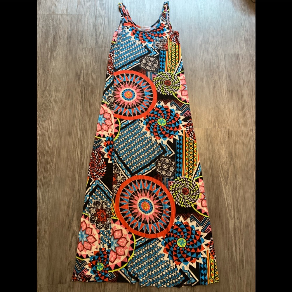 Boho long colorful maxi Dress